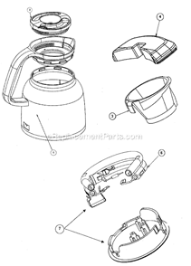 Page A Diagram and Parts List for UNT83  Mr Coffee Coffee Maker